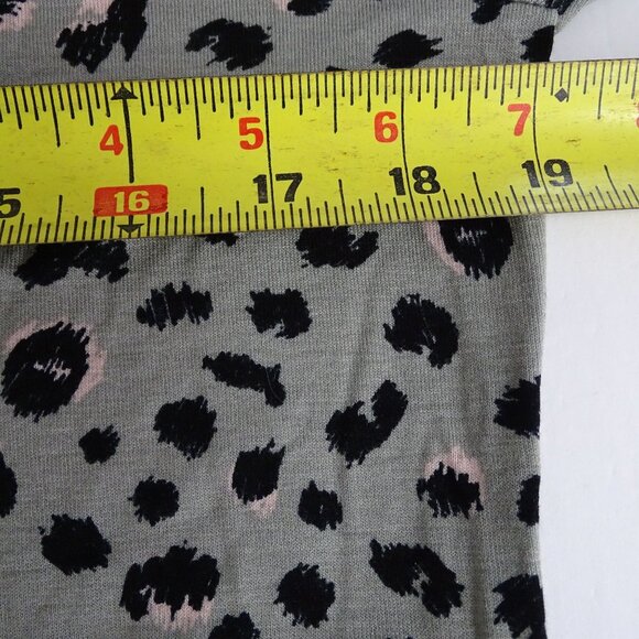 Mudpie Minnie Tiered Dress Women Size S Sage Animal Print Long Sleeve Casual NEW - Picture 8 of 10